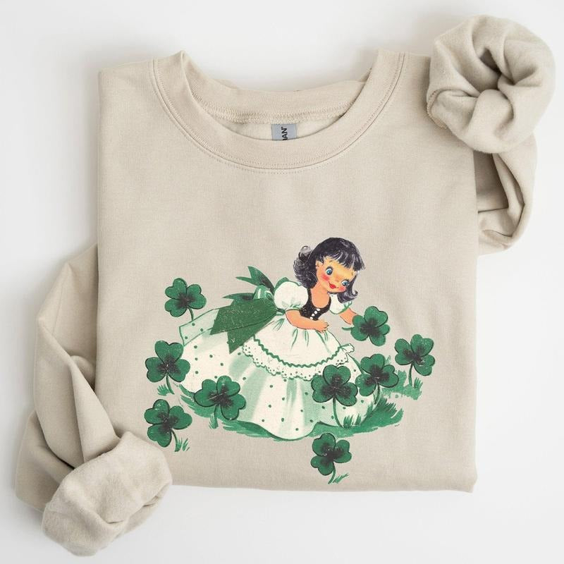 Clover Girl, Shamrocks, St Patrick's Day Sweatshirt T-Shirts, Hoodie | HypeCrazeTee.com