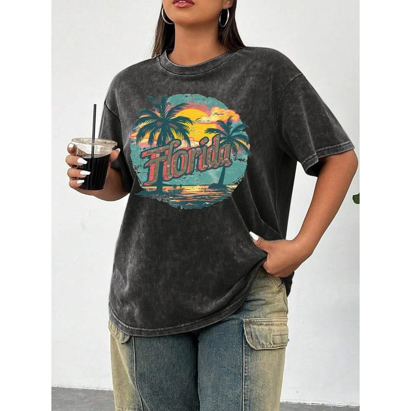Coastal - themed Washed Women's T