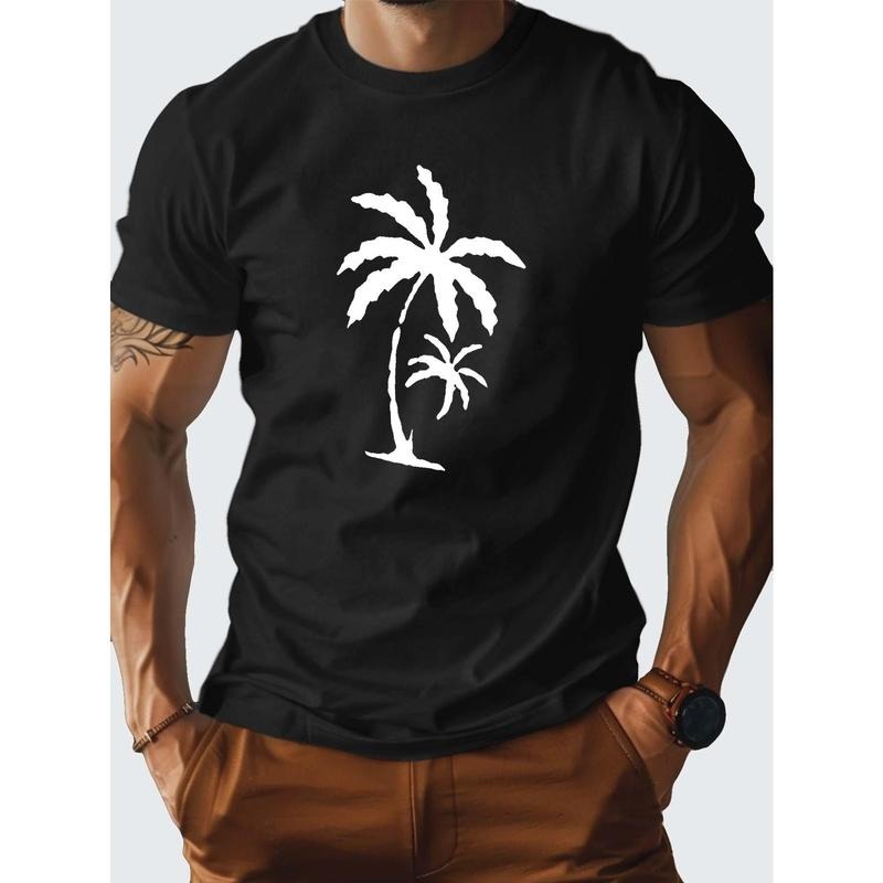 Coconut Palm Cotton Men's T-shirt Comfortable fit, cotton T-shirt, high quality breathable material Made in USA Hoodie,...