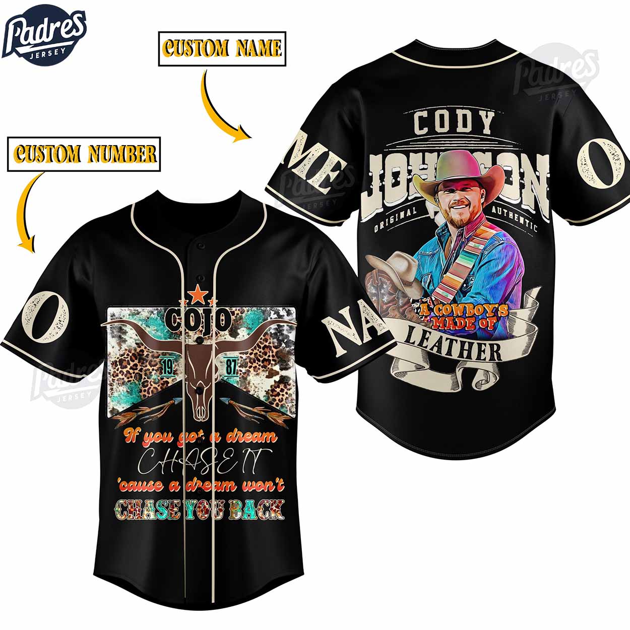 Cody Johnson Singer And Music Composer Custom Baseball Jersey Shirt - Padres Jersey Oasis: Elevate Your Baseball Style Game