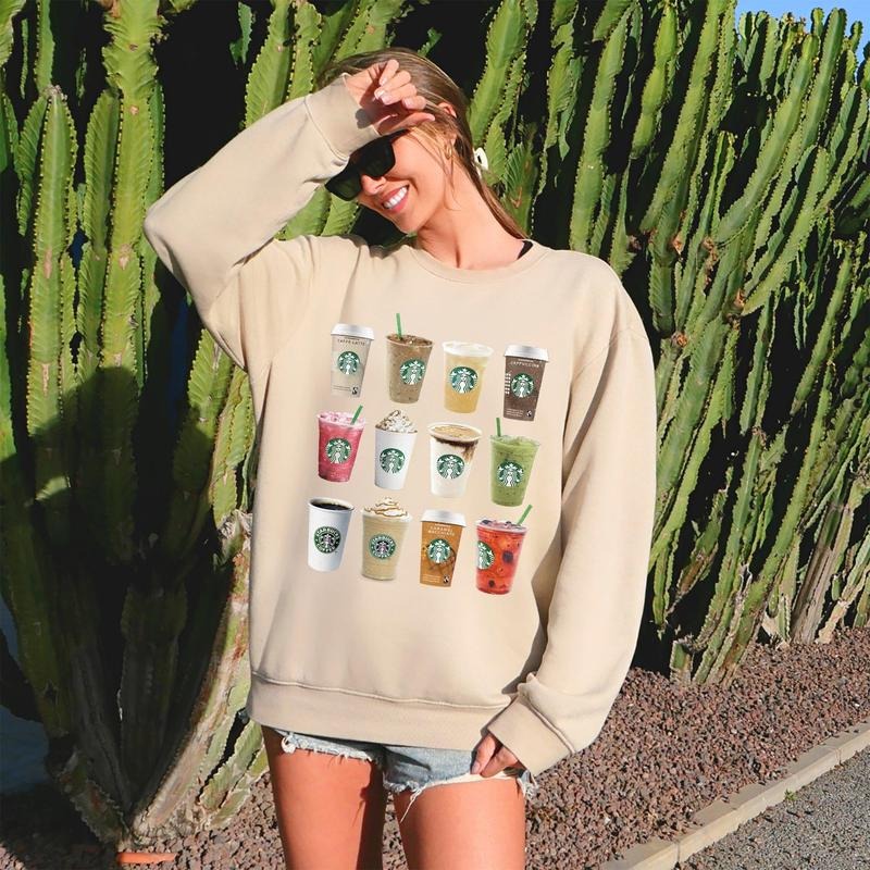 Coffee Drinks, Photo Grid Sweatshirt, Trend T-Shirts, Hoodie | HypeCrazeTee.com