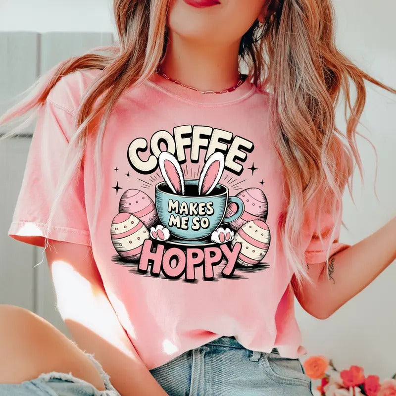 Coffee Makes me so Hoppy DTF Transfers - THIS IS NOT A SHIRT Hoodie, Sweatshirt | HypeCrazeTee.com