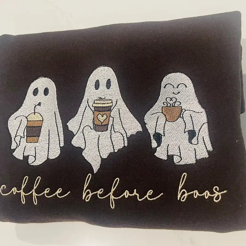 Coffee before boos sweatshirt T-Shirts, Hoodie | HypeCrazeTee.com