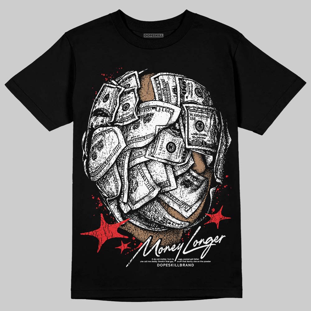 Black and White Collection DopeSkill T-Shirt Money Longer Graphic