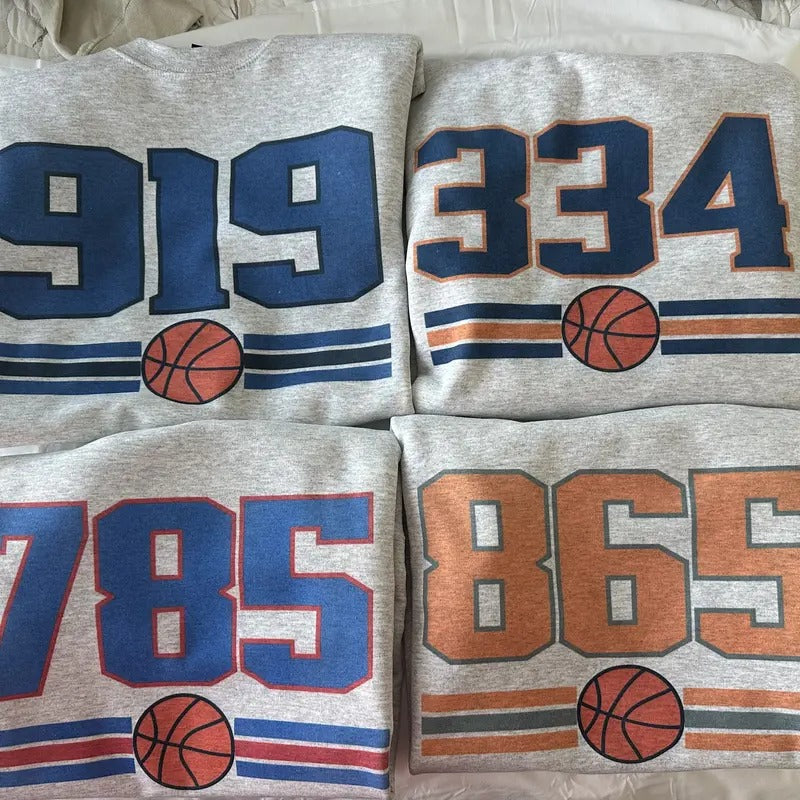 College Basketball Area Code Sweatshirt  Comfy Sweatshirt T-Shirts, Hoodie | HypeCrazeTee.com