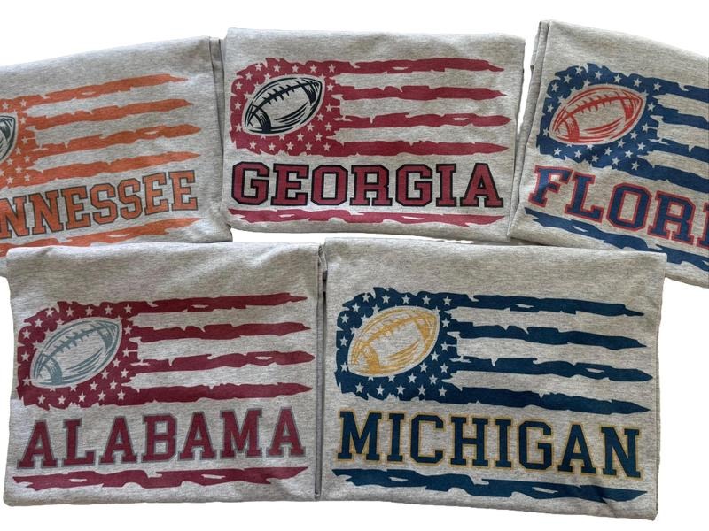 College Football Flag T Shirt Comfortable T Shirt Unisex Fit Hoodie, Sweatshirt | HypeCrazeTee.com