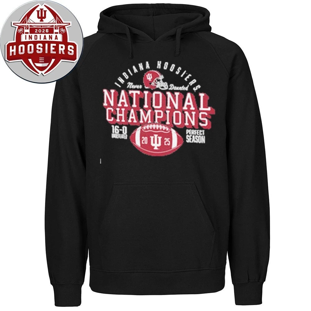 College Football Playoff 2026 Retro Brands Indiana National Championship Perfect Season T-Shirt