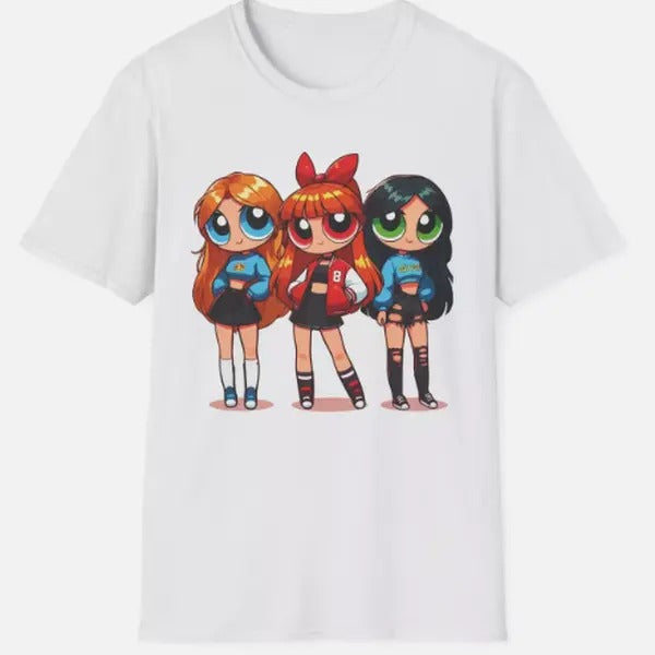 College Powerpuff girl Fashion Women's T-Shirt Female Tees, Unisex Birthday Gift Hoodie, Sweatshirt | HypeCrazeTee.com