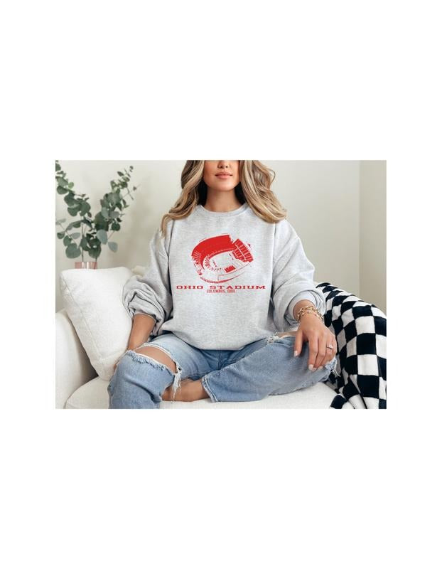 College Stadium Sweatshirt Ohio St. T-Shirts, Hoodie | HypeCrazeTee.com