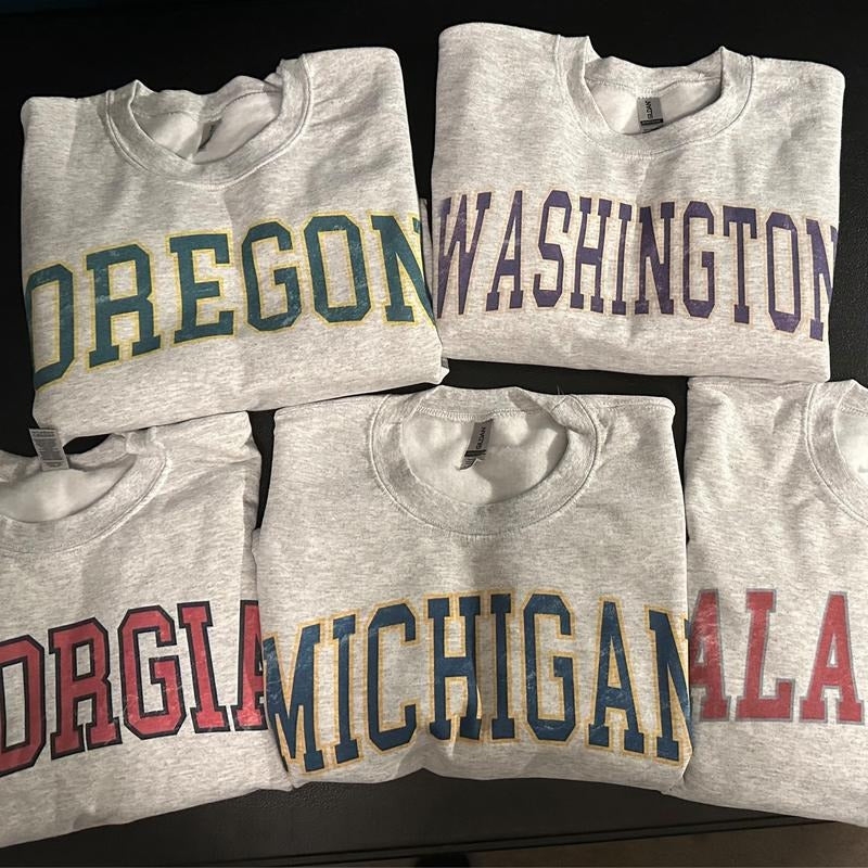 College Varsity Retro Sweatshirt Gray T-Shirts, Hoodie | HypeCrazeTee.com