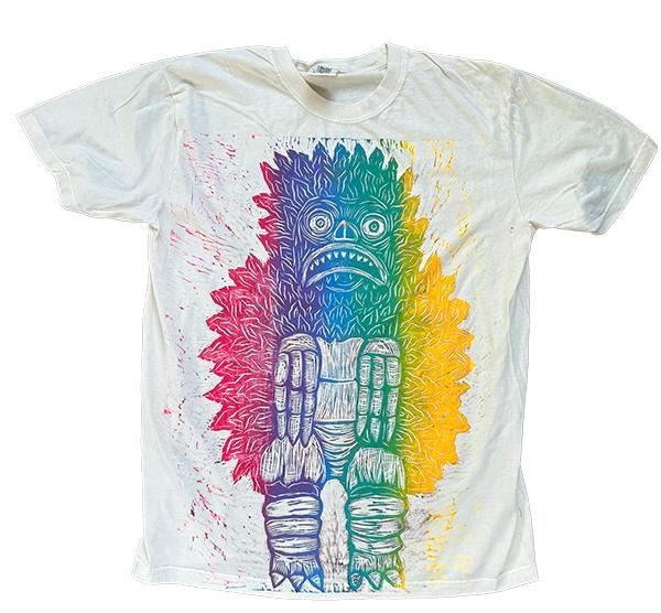 Collosal Kaiju  Hand printed  T Shirt Menswear Cotton Top Graphic Long Hoodie, Sweatshirt | HypeCrazeTee.com
