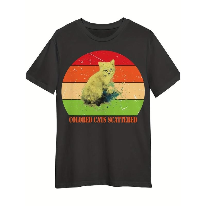 Color cat scattered sunset T-shirt, restoring ancient ways love color cat scattered sunset T-shirt restoring ancient...