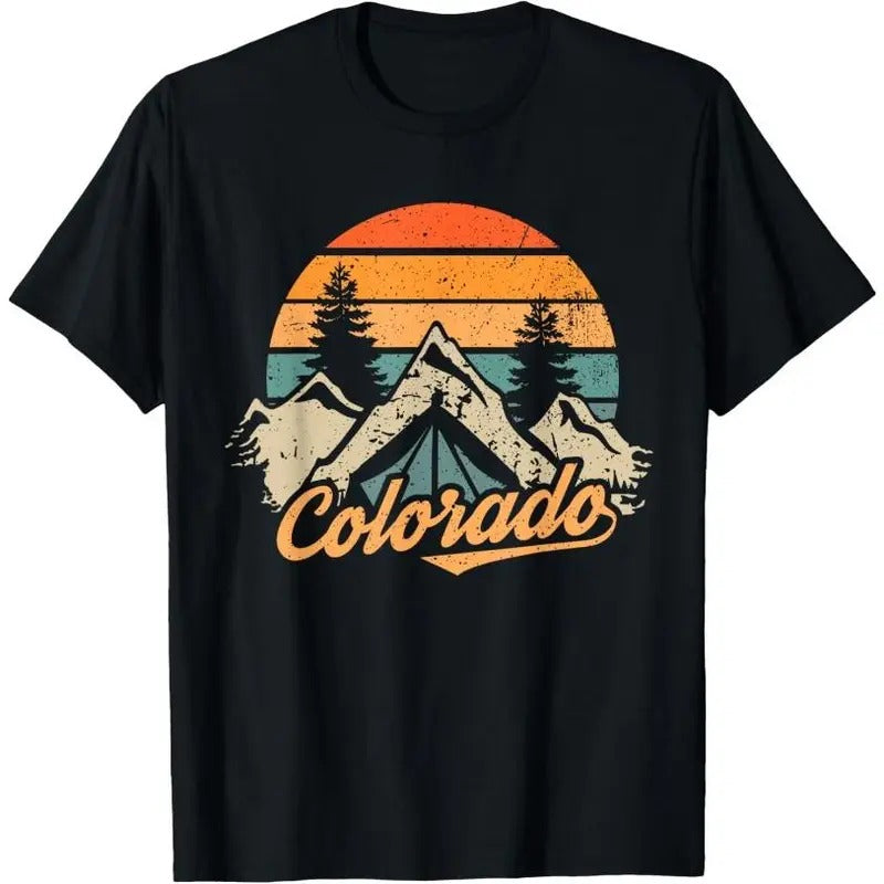 Colorado Retro Vintage Mountains Nature Hiking Camping Made USA T-Shirts, Hoodie, Sweatshirt