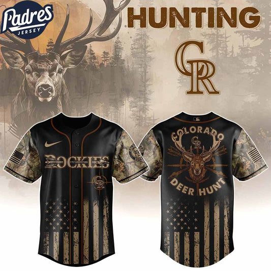 Colorado Rockies MLB X Deer Hunting Personalized Baseball Jersey - Padres Jersey Oasis: Elevate Your Baseball Style Game
