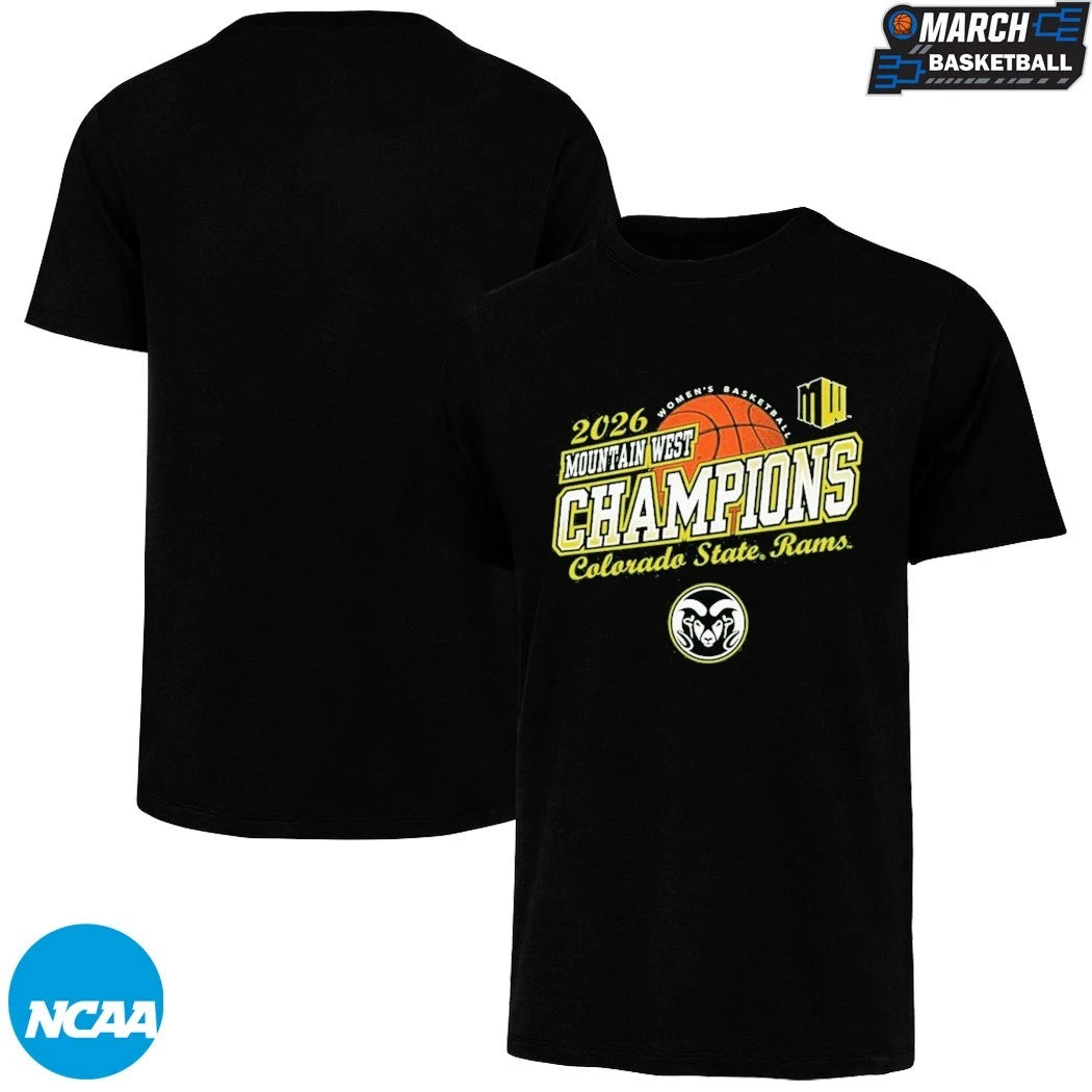 Colorado State Rams Women’s Basketball Champions 2026 Mountain West Tournament T-Shirts