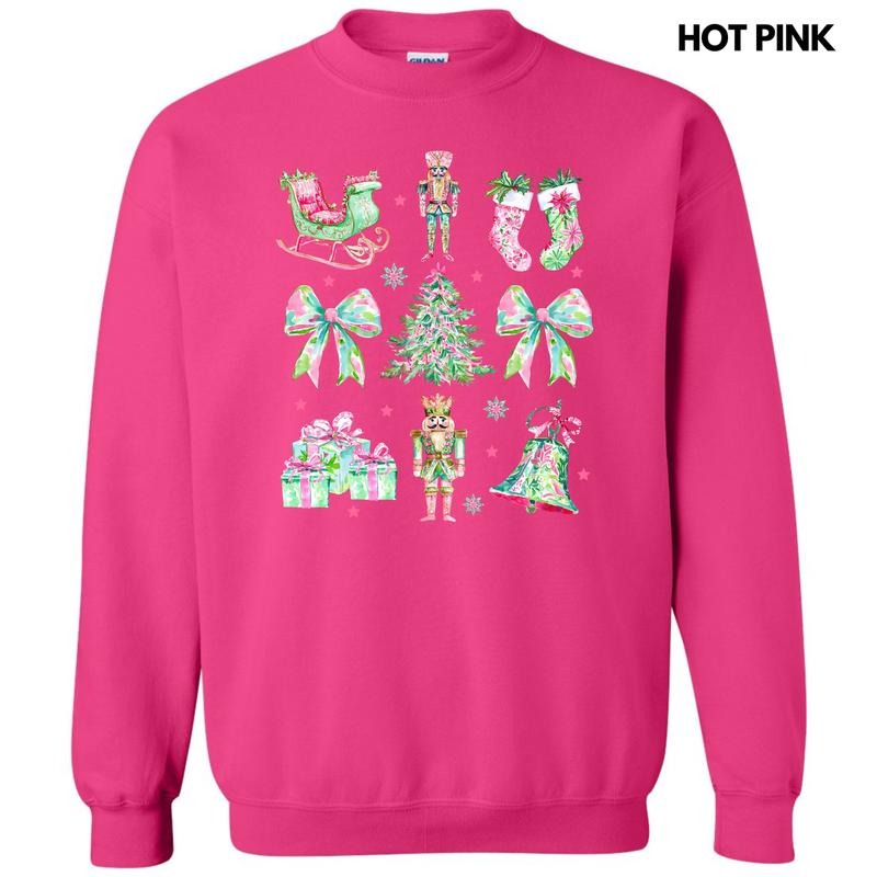 Colorful Christmas Collage Sweatshirt 'NLB T-Shirts, Hoodie | HypeCrazeTee.com
