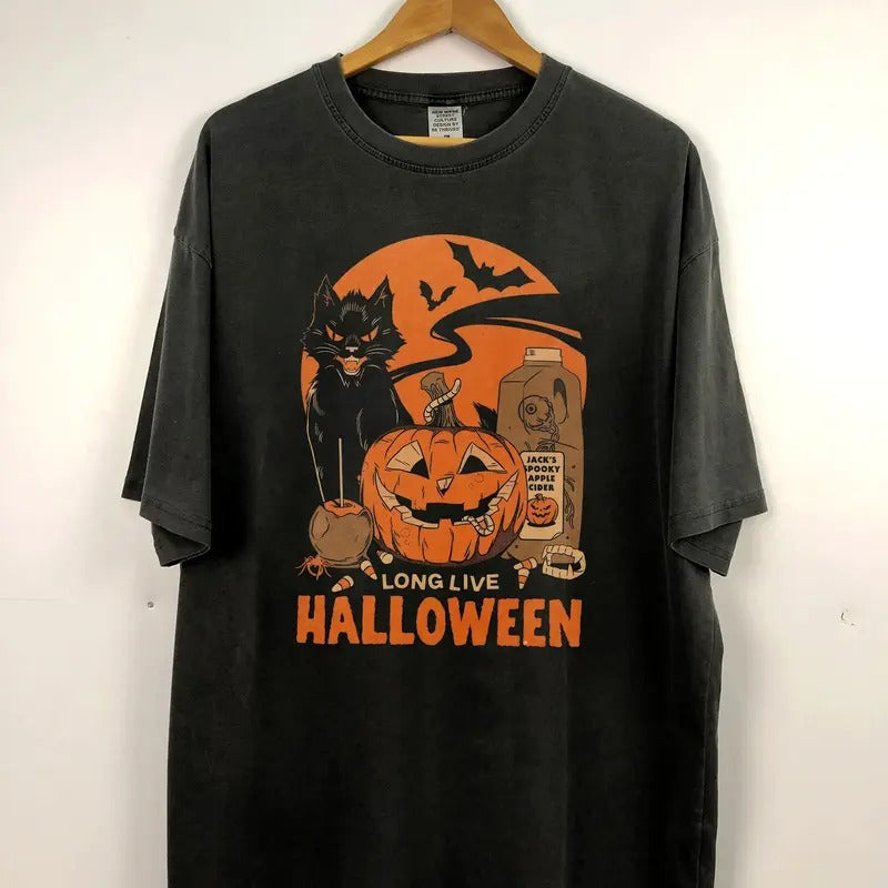 Comfort Color Retro Halloween Shirt, Long Live Halloween, Vintage Halloween Shirt, Retro Halloween, Fall Apparel, Spooky...