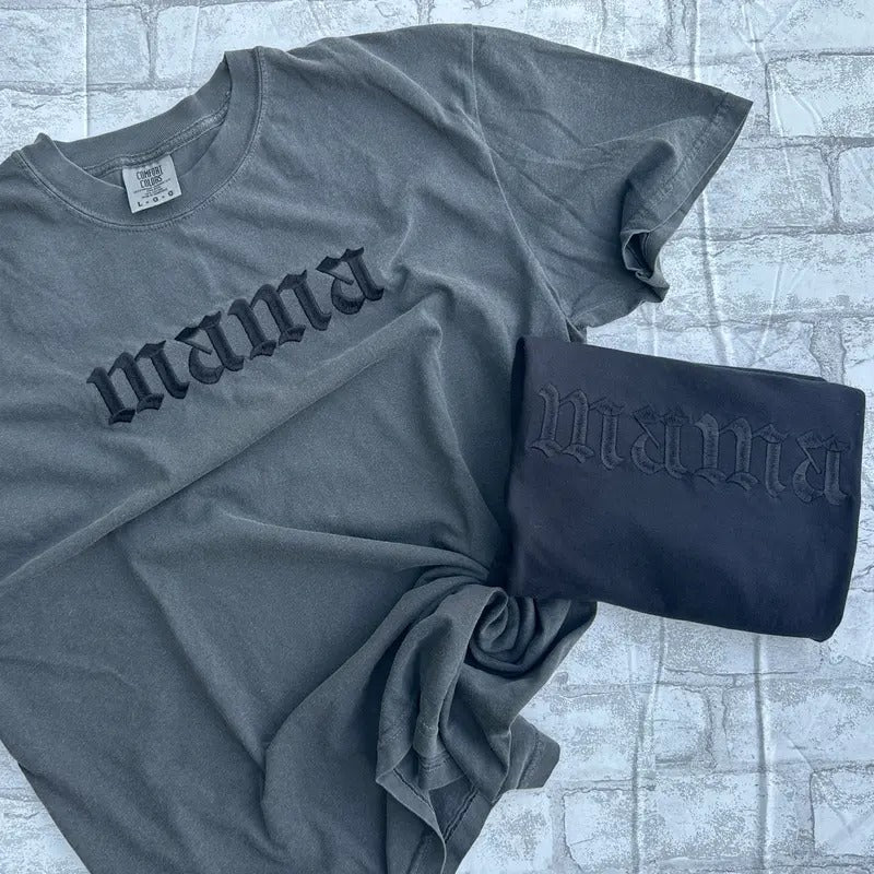 Comfort Colors - Mama Embroidered T-shirt Hoodie, Sweatshirt | HypeCrazeTee.com