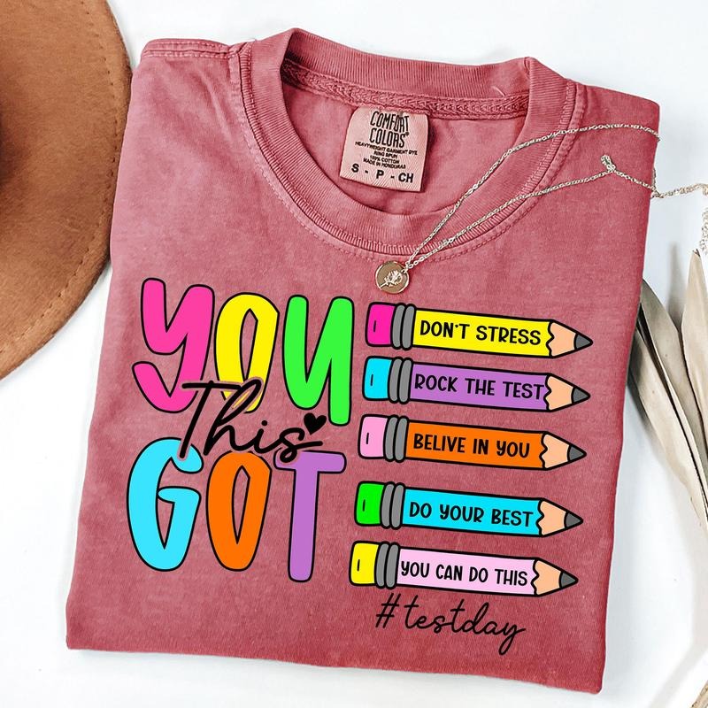Comfort Colors Bruh You Got This Teacher T-Shirt, Test Day Shirt, You're More Than Test Score Tee, Summer Teacher...