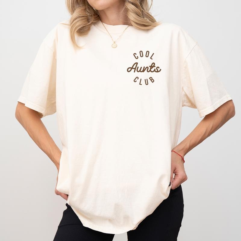 Comfort Colors Cool Aunts Club Shirt, Favorite Aunt Tops, Funny Aunt Gift