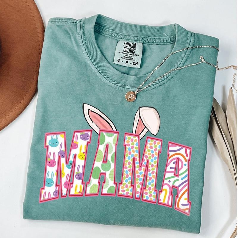 Comfort Colors Easter Mama T-shirt, Easter Gift for Mama, Easter Bunny Shirts, Mother's Day Gift Hoodie, Sweatshirt
