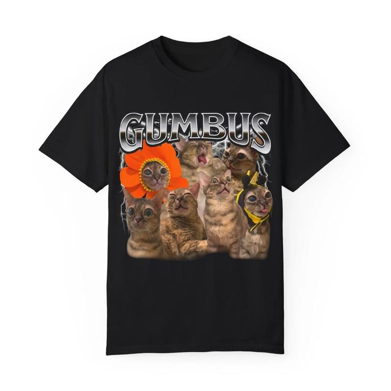 Comfort Colors Funny Cat T-Shirt - GUMBUS Graphic Shirt, Cute Animal Shirt, Gift for Cat Lovers, Unisex Humor Apparel ,...
