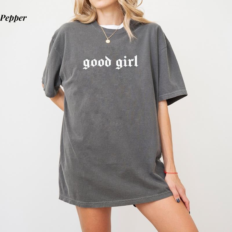 Comfort Colors Good Girl T-Shirt, Romance Club Graphic Tee, Book Lover Aesthetic Shirt, Ultra Soft Cotton Tee, Everyday...