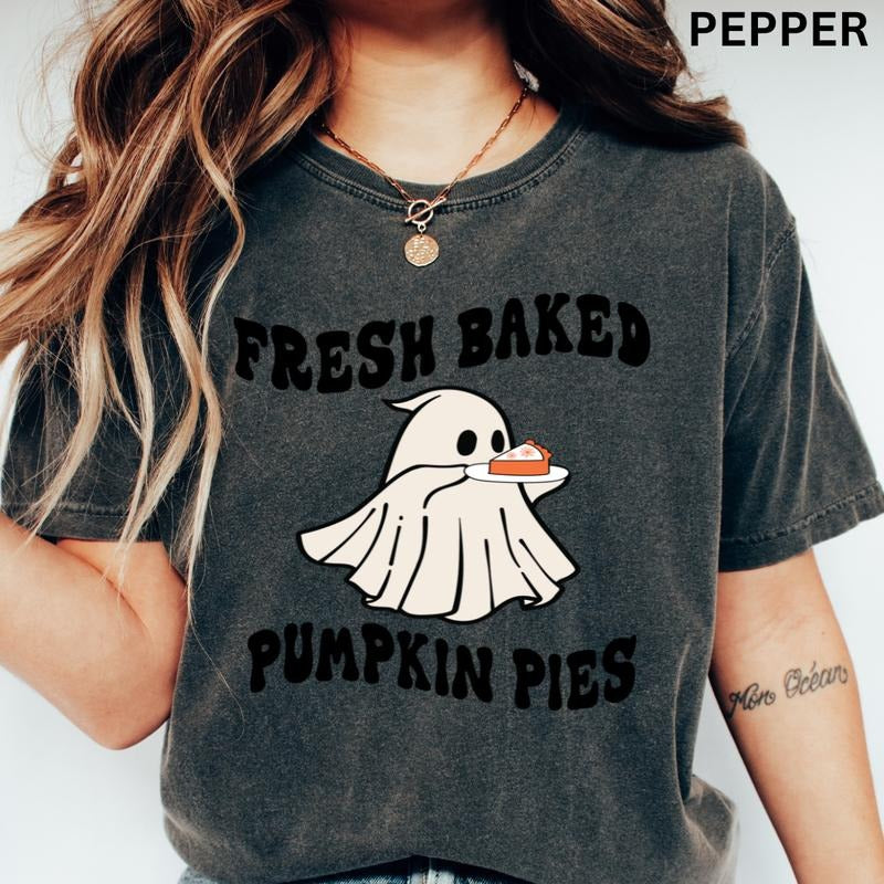 Comfort Colors Halloween Shirt, Fresh Baked Pumpkin Pies Shirt, Pumpkin Pie shirt, Comfort Colors Halloween Shirt, Casual...