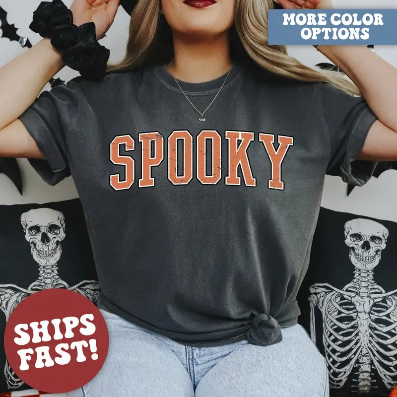Comfort Colors Halloween Shirt, Halloween Costume Shirt, Spooky Season T-Shirt Hoodie, Sweatshirt | HypeCrazeTee.com