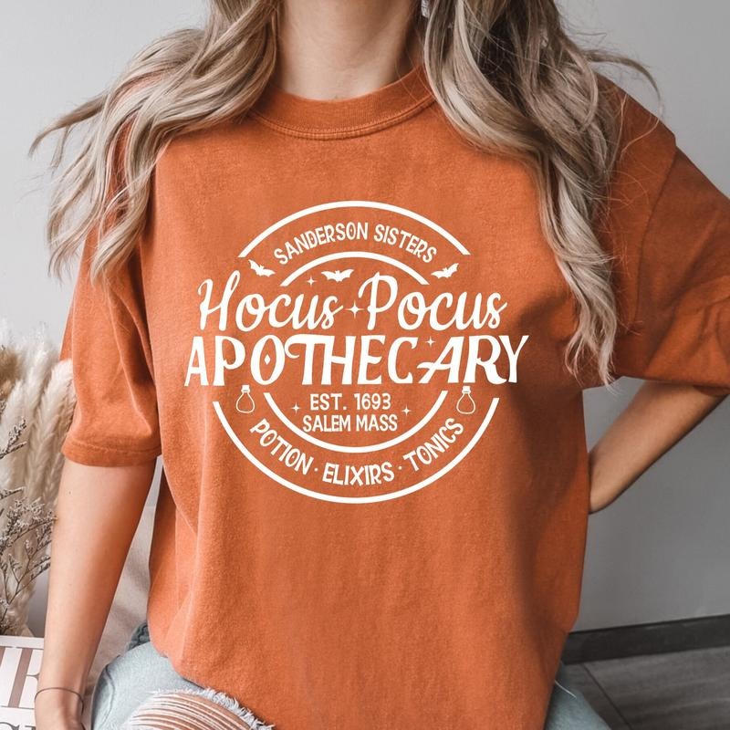 Comfort Colors Hocus Pocus Apothecary Shirt, Crewneck Sweatshirt Hoodie | HypeCrazeTee.com