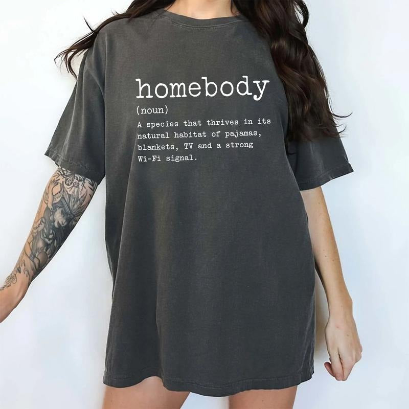 Comfort Colors Homebody Definition Shirt, Funny Homebody T-shirt, Indoorsy Tops, Introvert Gifts, Couch Potato Binge...
