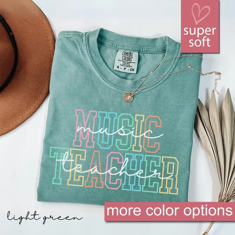Comfort Colors Music Teacher Shirt, Music Teacher Gift, Music Lover Gift, Chorus Teacher T-Shirt Hoodie, Sweatshirt