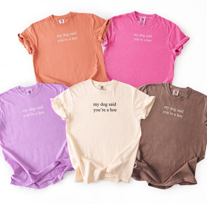 Comfort Colors My Dog Said You'Re Hoe Minimalist Dog Lover Shirt Funny Dog Moms Shirt Animal Lover Dog Mom Shirt Dog Lovers T-Shirts, Hoodie, Sweatshirt