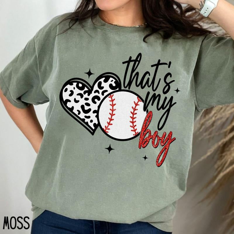 Comfort Colors Not Glitter Baseball Shirt, Baseball Mom Gift, Baseball Mama , Thats My Boy Hoodie, Sweatshirt