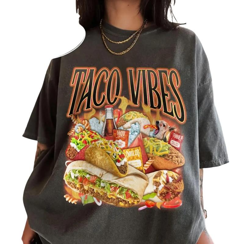 Comfort Colors Taco Vibes Bootleg Tee Shirt