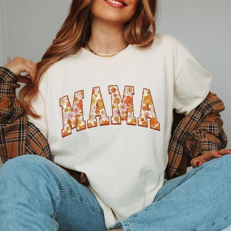 Comfort Colors Vintage floral Mama t-shirt, Mama T-Shirt, Strong Woman Shirt, gift for mothers day, Mama tee Hoodie,...