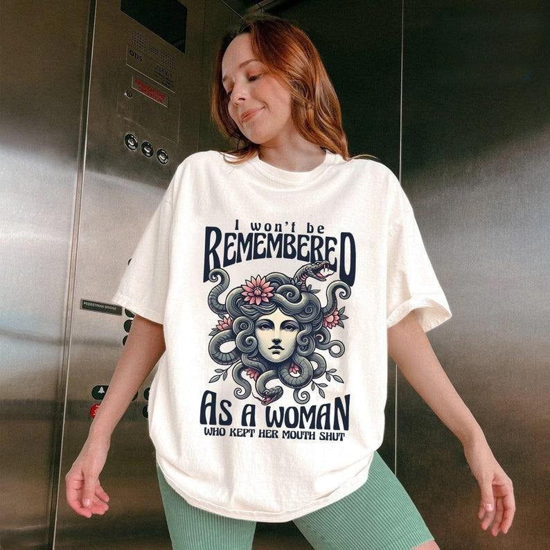 Comfort Colors Power Shirts I Won'T Be Remembered As Woman Who Kept Her Mouth Shut Strong Shirt Rights Equality Feminist Top Womenswear T-Shirts, Hoodie, Sweatshirt