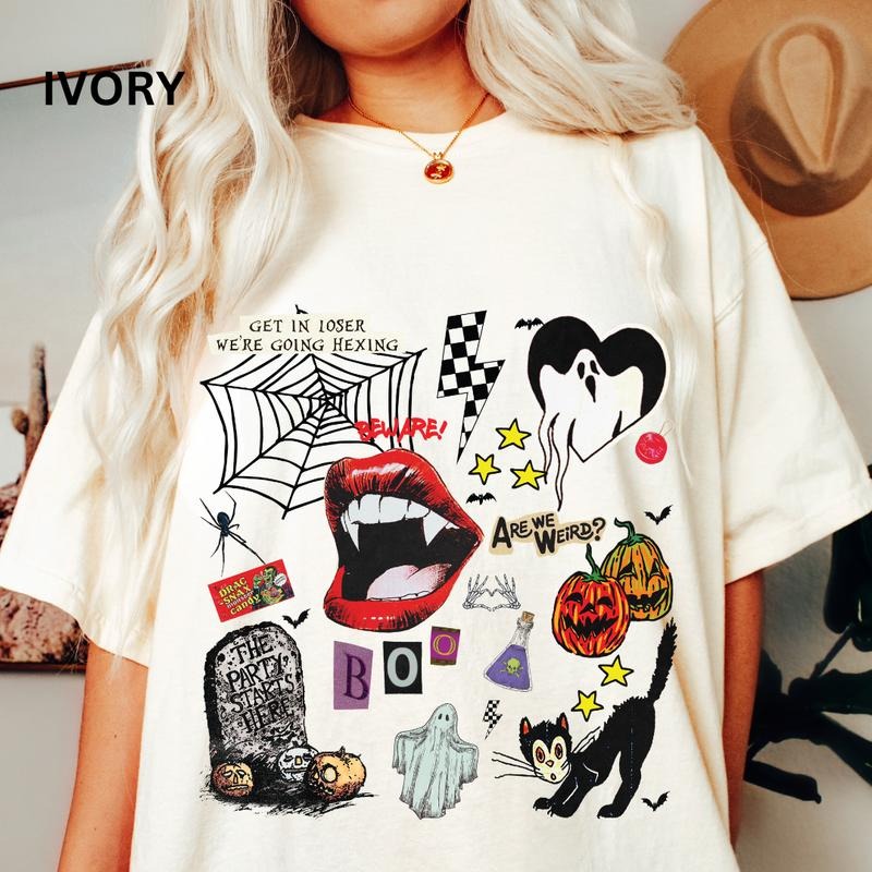 Comfort Colors shirt Retro Graphic Halloween T-shirt, Print t-shirt, Vintage Halloween Sweatshirts, Halloween Tok, fall...