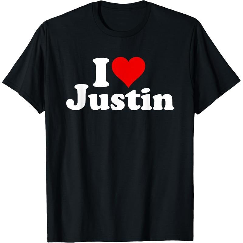 Comfort Cotton I LOVE HEART JUSTIN T-Shirt Hoodie, Sweatshirt | HypeCrazeTee.com