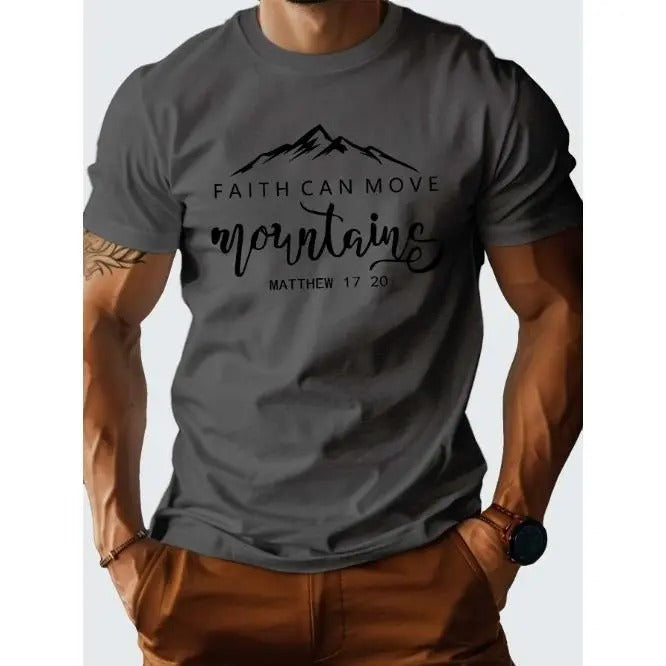 Comfortable Faith Can Move - Pure Cotton Men's T-Shirt