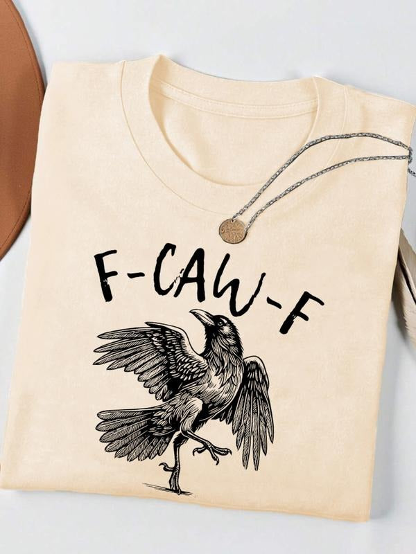 Comfortable Retro Fun Crow T-Shirt, Crow Print Tee, Gothic Style Raven Clothing, Gift for Raven Enthusiasts Hoodie,...