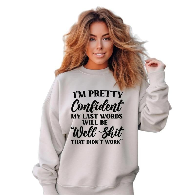 Confident Crewneck Sweatshirt Casual Fit T-Shirts, Hoodie | HypeCrazeTee.com
