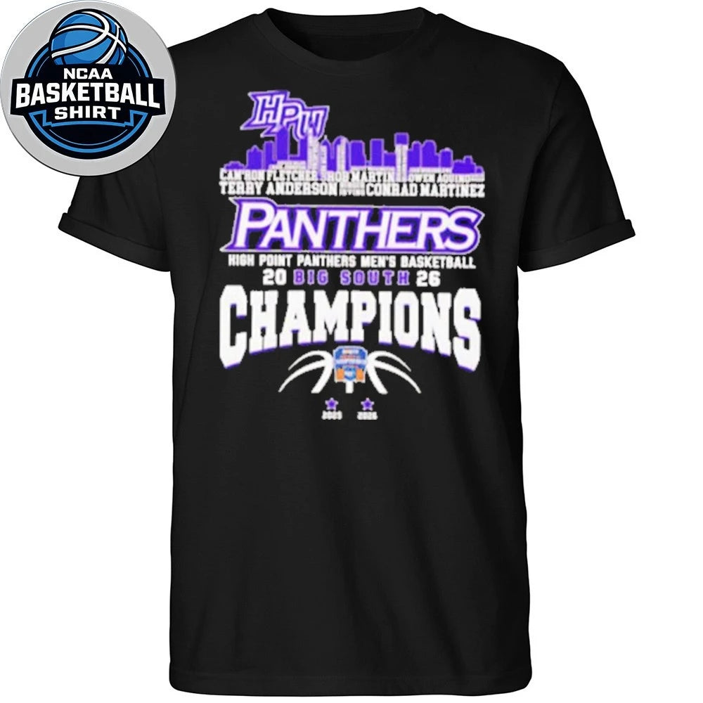 Congrats High Point Panthers Champions 2026 Big South Men’s Basketball Logo Shirt