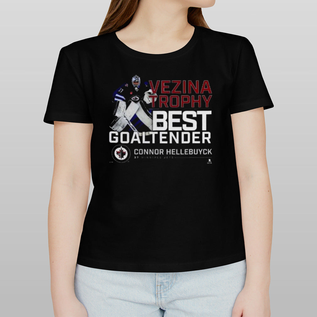Connor Hellebuyck Winnipeg Jets 2024 Vezina Trophy Winner Vintage T Shirt