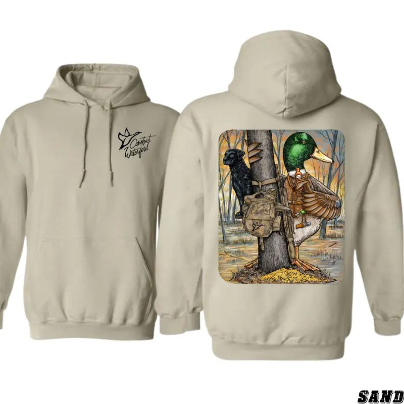 Contract Waterfowl Hoodie - Unique Duck and Dog Hunting Scene, hoodies for men, Unisex Sweater for Adventure and Style -...