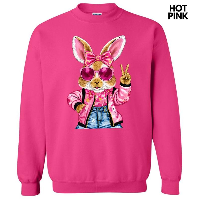Cool Girl Bunny Sweatshirt 'NLB' T-Shirts, Hoodie | HypeCrazeTee.com