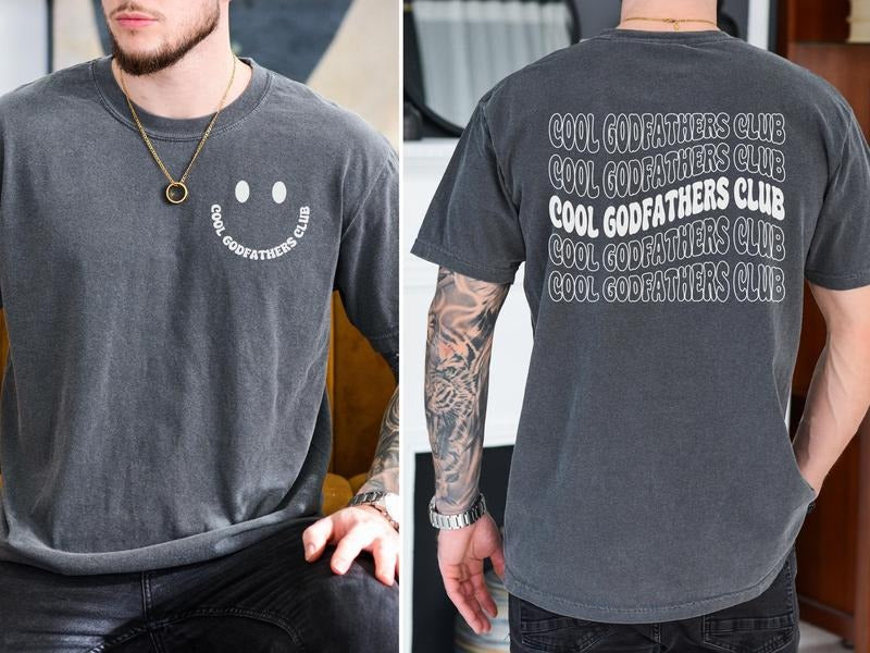Cool Godfathers Club Shirt, Pregnancy Reveal T-shirt for Men, Gift for Godfather, Funny Godfather Gifts, Godfather to Be...