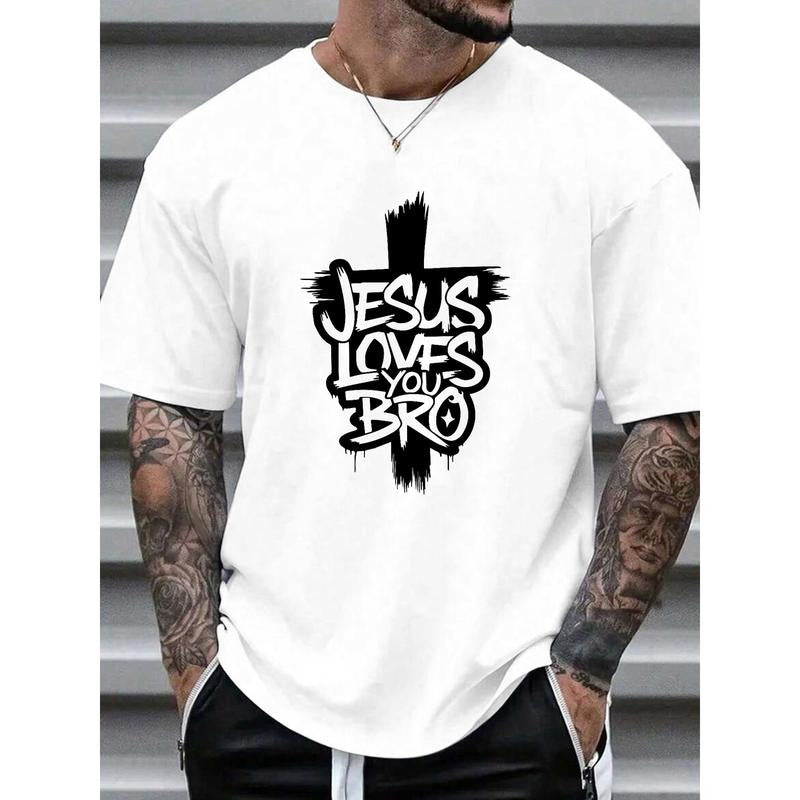 Cool Men's T - Shirt with Graffiti