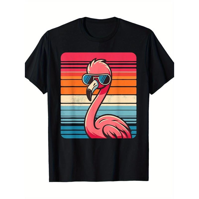 Cool retro Flamingo sunglasses 70's 80's 90's Fun Flamingo 100% cotton T-shirt Made in USA Hoodie, Sweatshirt