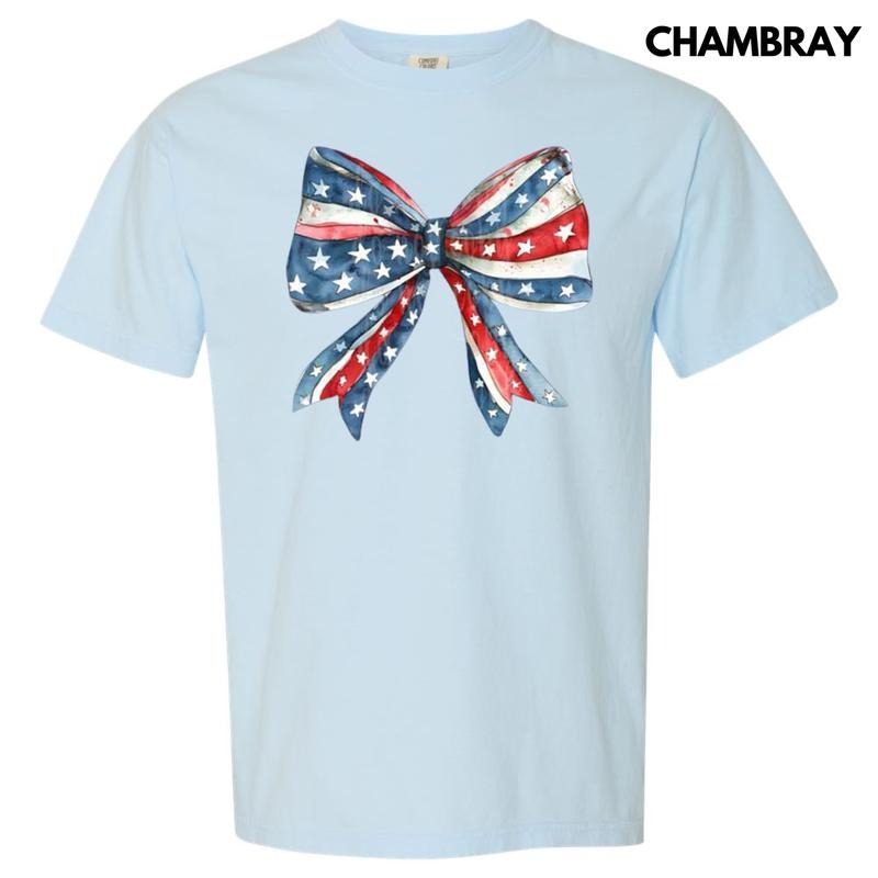 Coquette American Bow Comfort Colors T-Shirt Hoodie, Sweatshirt | HypeCrazeTee.com